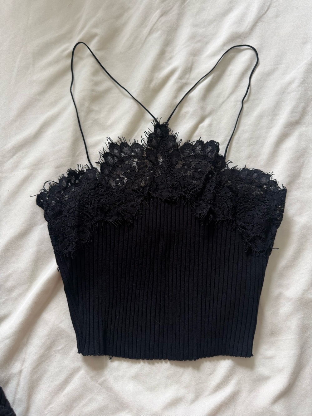 Zara | halter lace knit tank | S - Picture 2 of 4